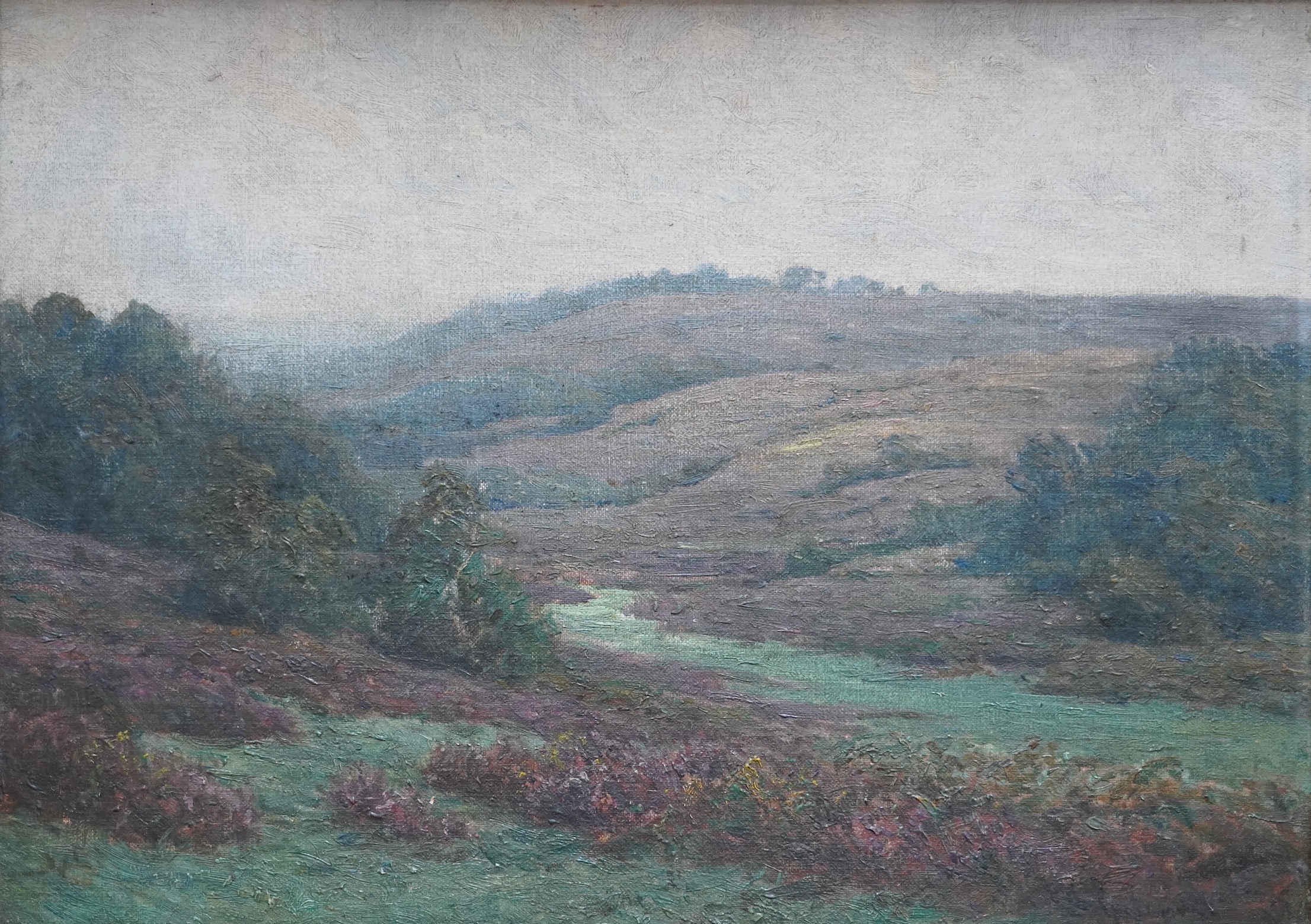 Frederick Golden Short (1863–1936), oil on board, New Forest, signed, 26 x 36cm